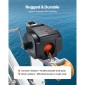 VEVOR Electric Boat Winch, 12V DC 300W, Reversible Electric Trailer Winch για σκάφη έως 900 kg, Power-in, Power-Out και Freewheel Operations για σκάφη με ενσύρματο τηλεχειριστήριο και μανιβέλα χειρός