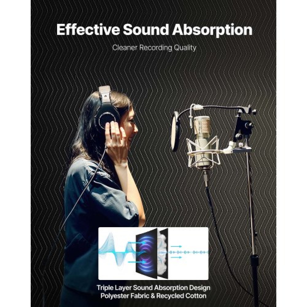 VEVOR 2 Pack Sound Dampening Blankets, 2438 x 2032 mm, Extra Large Soundproof Blanket with Grommets, Studio Grommeted Blanket with Cotton Filling, for Window, Door, Light Blocker, Music Recording