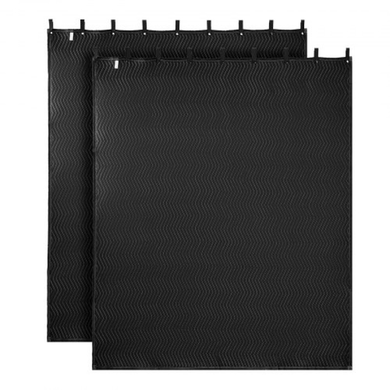 Κουβέρτες VEVOR 2 Pack Sound Dampening, 2438 x 2032 mm, Εξαιρετικά μεγάλη ηχομονωτική κουβέρτα με δακτυλίους, κουβέρτα Studio με επένδυση με βαμβακερή γέμιση, για παράθυρο, πόρτα, φωτοφράκτη, ηχογράφηση μουσικής