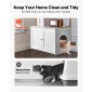Έπιπλα VEVOR Cat Litter Box Enclosure, 70 cm Κρυφό ντουλάπι απορριμμάτων με μεταλλικά πόδια & ράφια αποθήκευσης 2 επιπέδων, αδιάβροχο λουτρό για γάτες Σπίτι για γάτες, Fit Most of Litterbox, για σαλόνι