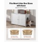 Έπιπλα VEVOR Cat Litter Box Enclosure, 70 cm Κρυφό ντουλάπι απορριμμάτων με μεταλλικά πόδια & ράφια αποθήκευσης 2 επιπέδων, αδιάβροχο λουτρό για γάτες Σπίτι για γάτες, Fit Most of Litterbox, για σαλόνι