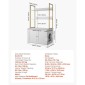 Έπιπλα VEVOR Cat Litter Box Enclosure, 70 cm Κρυφό ντουλάπι απορριμμάτων με μεταλλικά πόδια & ράφια αποθήκευσης 2 επιπέδων, αδιάβροχο λουτρό για γάτες Σπίτι για γάτες, Fit Most of Litterbox, για σαλόνι