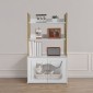Έπιπλα VEVOR Cat Litter Box Enclosure, 70 cm Κρυφό ντουλάπι απορριμμάτων με μεταλλικά πόδια & ράφια αποθήκευσης 2 επιπέδων, αδιάβροχο λουτρό για γάτες Σπίτι για γάτες, Fit Most of Litterbox, για σαλόνι