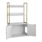 Έπιπλα VEVOR Cat Litter Box Enclosure, 70 cm Κρυφό ντουλάπι απορριμμάτων με μεταλλικά πόδια & ράφια αποθήκευσης 2 επιπέδων, αδιάβροχο λουτρό για γάτες Σπίτι για γάτες, Fit Most of Litterbox, για σαλόνι