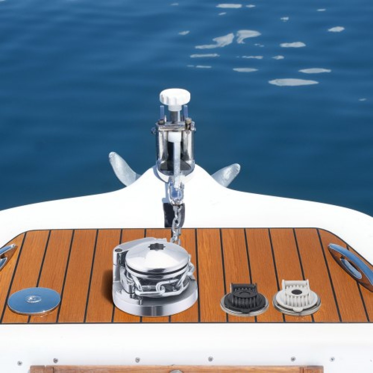 VEVOR Vertical Fishing Windlass, 12V DC 600W, Windlass Anchor Systems Κατάλληλο για 6,35 mm αλυσίδα ή νάιλον σχοινί 14,3 & 15,9 mm, Max Pull 320 kg, 316 Ανοξείδωτη κατασκευή, για σκάφη 6-11 m