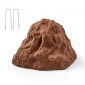 VEVOR Faux Rock Cover, Υπαίθριο κάλυμμα αντλίας ψεύτικου βράχου, ρεαλιστική φυσική υφή, ελαφρύ και ανθεκτικό στις καιρικές συνθήκες Τεχνητός ογκόλιθος από πολυρείνη για εξωραϊσμό Διακόσμηση αυλής κήπου, καφέ, μικρού μεγέθους