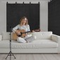 Κουβέρτες VEVOR Sound Dampening, Ηχομονωτικές κουρτίνες με 2032 x 1219 mm, Ηχομονωτική κουβέρτα με δάπεδα, Κουβέρτα Studio, για Παράθυρο, Πόρτα, Light Blocker, Ηχογράφηση μουσικής, Μαύρο