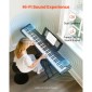VEVOR Weighted Digital Piano, 88 Πλήκτρα Πλήρως Ζυγισμένο, Ηλεκτρικό Πιάνο Διπλό Πληκτρολόγιο & Ηχεία με X Stand, Sustain Pedal, Λειτουργία εγγραφής, 280 τόνους, Ασύρματη σύνδεση, για αρχάριους, Μαύρο