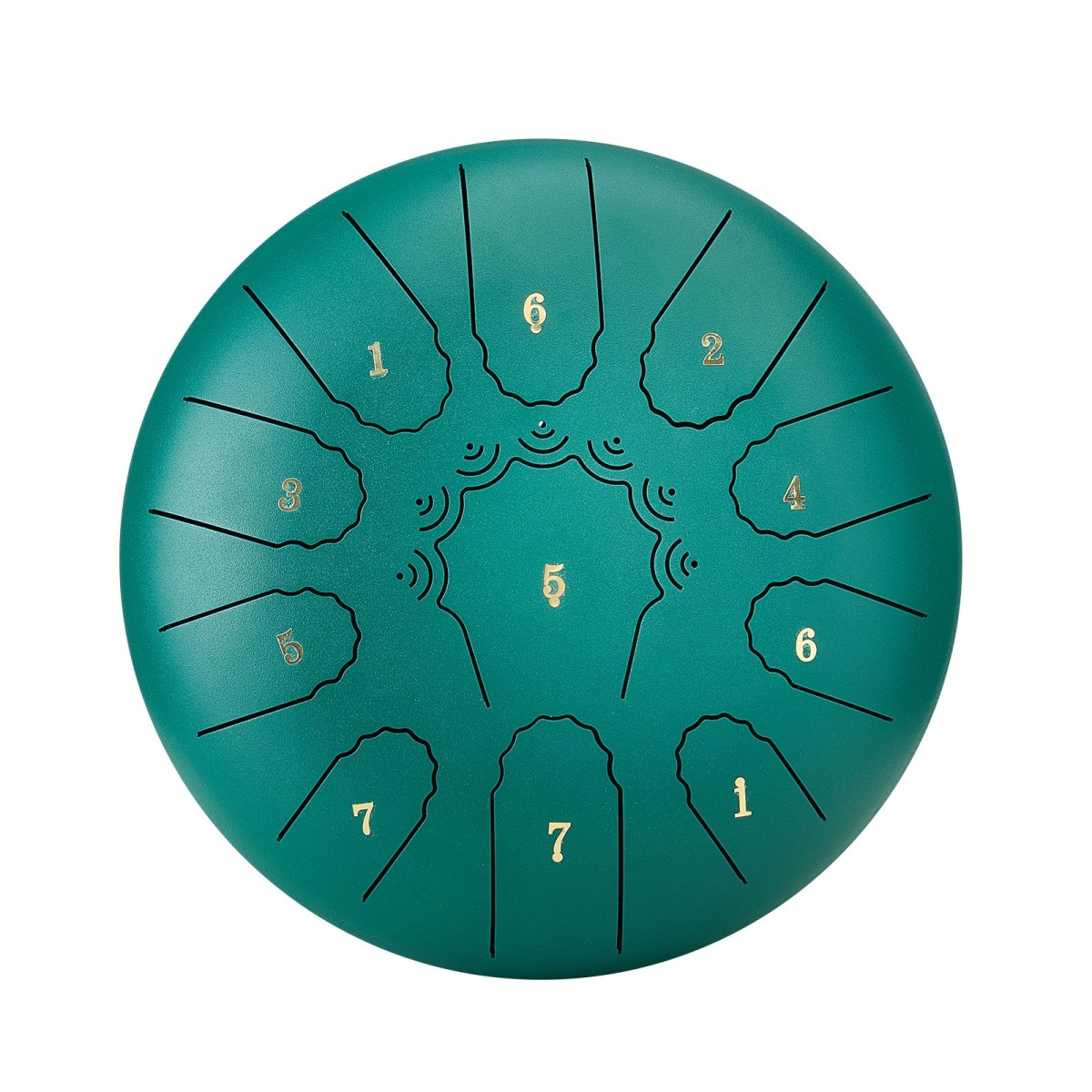 VEVOR Steel Tongue Drum, 25,4cm 11 Notes Rain Drum for Outside Garden, C Major Musical Drums with Music Book & Mallets, Percussion Instrument for Meditation Yoga Beginner Musical Education, Green