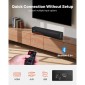 VEVOR Soundbar για Smart TV, 2.0 κανάλια, 450 mm Compact Soundbar Ηχεία τηλεόρασης για προβολέα, Σύνδεση Bluetooth AUX, Τηλεχειριστήριο, Εύκολη εγκατάσταση, Σύστημα ήχου Surround 80W για Ήχος Home Theatre Η/Υ