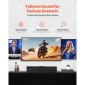 VEVOR Soundbar για Smart TV, 2.0 κανάλια, 450 mm Compact Soundbar Ηχεία τηλεόρασης για προβολέα, Σύνδεση Bluetooth AUX, Τηλεχειριστήριο, Εύκολη εγκατάσταση, Σύστημα ήχου Surround 80W για Ήχος Home Theatre Η/Υ