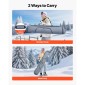 Τσάντα VEVOR Snowboard, έως 65 ίντσες/165 εκ., Επενδυμένη τσάντα για σκι και σνόουμπορντ για αεροπορικά ταξίδια, 600D αδιάβροχο ύφασμα Oxford, με ρυθμιζόμενους εσωτερικούς ιμάντες, για μπότες κράνους γυαλιά γυαλιά γυαλιά σκι (Γκρι)