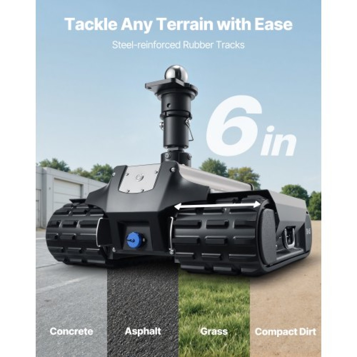 VEVOR Electric Trailer Mover, 4082 kg Μέγιστη ικανότητα ρυμούλκησης, Τηλεκατευθυνόμενος μεταφορέας τρέιλερ με ασύρματη εμβέλεια 100 m, Μηχανοκίνητο κιτ τρόλεϊ τροχόσπιτου ταιριάζει για Camper RV Caravan Boat Trailer Jack