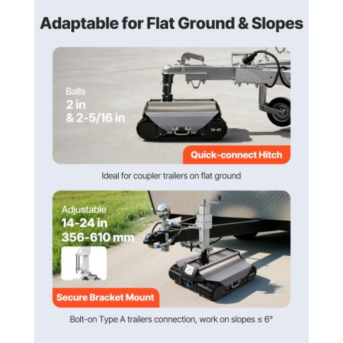 VEVOR Electric Trailer Mover, 4082 kg Μέγιστη ικανότητα ρυμούλκησης, Τηλεκατευθυνόμενος μεταφορέας τρέιλερ με ασύρματη εμβέλεια 100 m, Μηχανοκίνητο κιτ τρόλεϊ τροχόσπιτου ταιριάζει για Camper RV Caravan Boat Trailer Jack