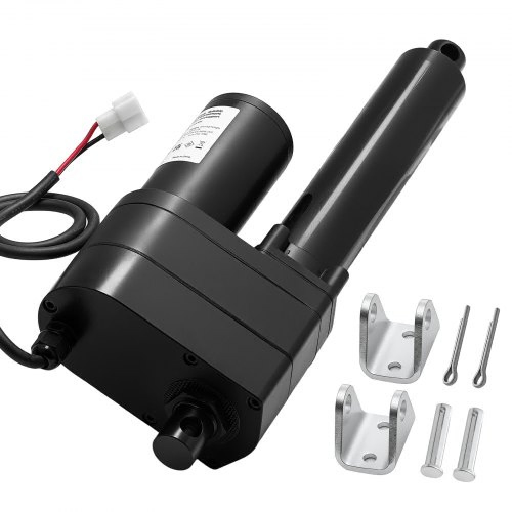 VEVOR 12V Linear Actuator, 150mm Stroke Ultra Heavy-Duty 9000N Linear Motion Actuator, IP65-Rated 5mm/s with Mounting Brackets for Industrial Machinery Vessels, Heavy Lifting Systems