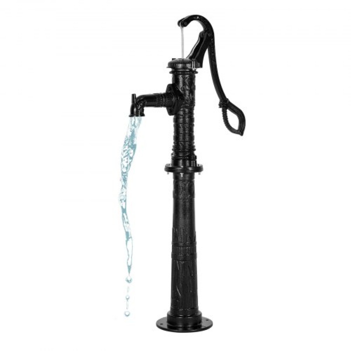Αντλία VEVOR Well Hand Pitcher Pump, Max Lift 20 ft, Χειροκίνητη Αντλία Νερού από Αντίκες Χυτοσίδηρο με Βάση Ανύψωσης, NPT 1-1/4 σε σύνδεση, Εύκολη εγκατάσταση, για εξωτερικό κήπο, λίμνη, αυλή, αγρόκτημα, μαύρο