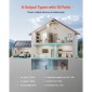 VEVOR Portable Power Station, 3600W 3840Wh Power Station ηλιακή γεννήτρια με 10 θύρες εξόδου & ρυθμιζόμενη ισχύ εισόδου, επεκτάσιμη εφεδρική μπαταρία LiFePO4 για Home Camping RV (ΔΕΝ περιλαμβάνεται ηλιακός πίνακας)