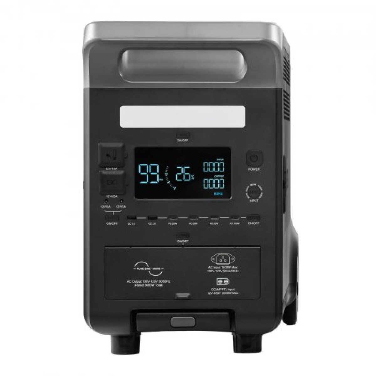 VEVOR Portable Power Station, 3600W 3840Wh Power Station ηλιακή γεννήτρια με 10 θύρες εξόδου & ρυθμιζόμενη ισχύ εισόδου, επεκτάσιμη εφεδρική μπαταρία LiFePO4 για Home Camping RV (ΔΕΝ περιλαμβάνεται ηλιακός πίνακας)