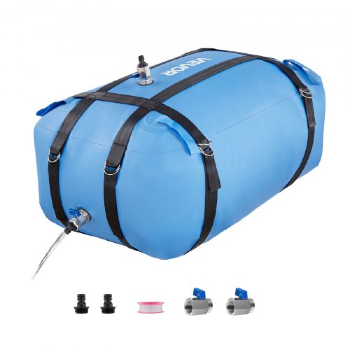 VEVOR Water Storage Bladder, 132L μεγάλης χωρητικότητας TPU Soft Water bag, φορητά και πτυσσόμενα δοχεία αποθήκευσης νερού, στεγανή και ανθεκτική στη φθορά Δεξαμενή νερού RV για χρήση σε κάμπινγκ άρδευσης σε εξωτερικούς χώρους