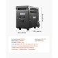 VEVOR Extra Battery for Portable Power Station, 3840Wh LiFePO4 Extra Expansion Battery με 3 θύρες εξόδου για οικιακή χρήση, υπαίθριο κάμπινγκ, οδικά ταξίδια, RVs, έκτακτες ανάγκες