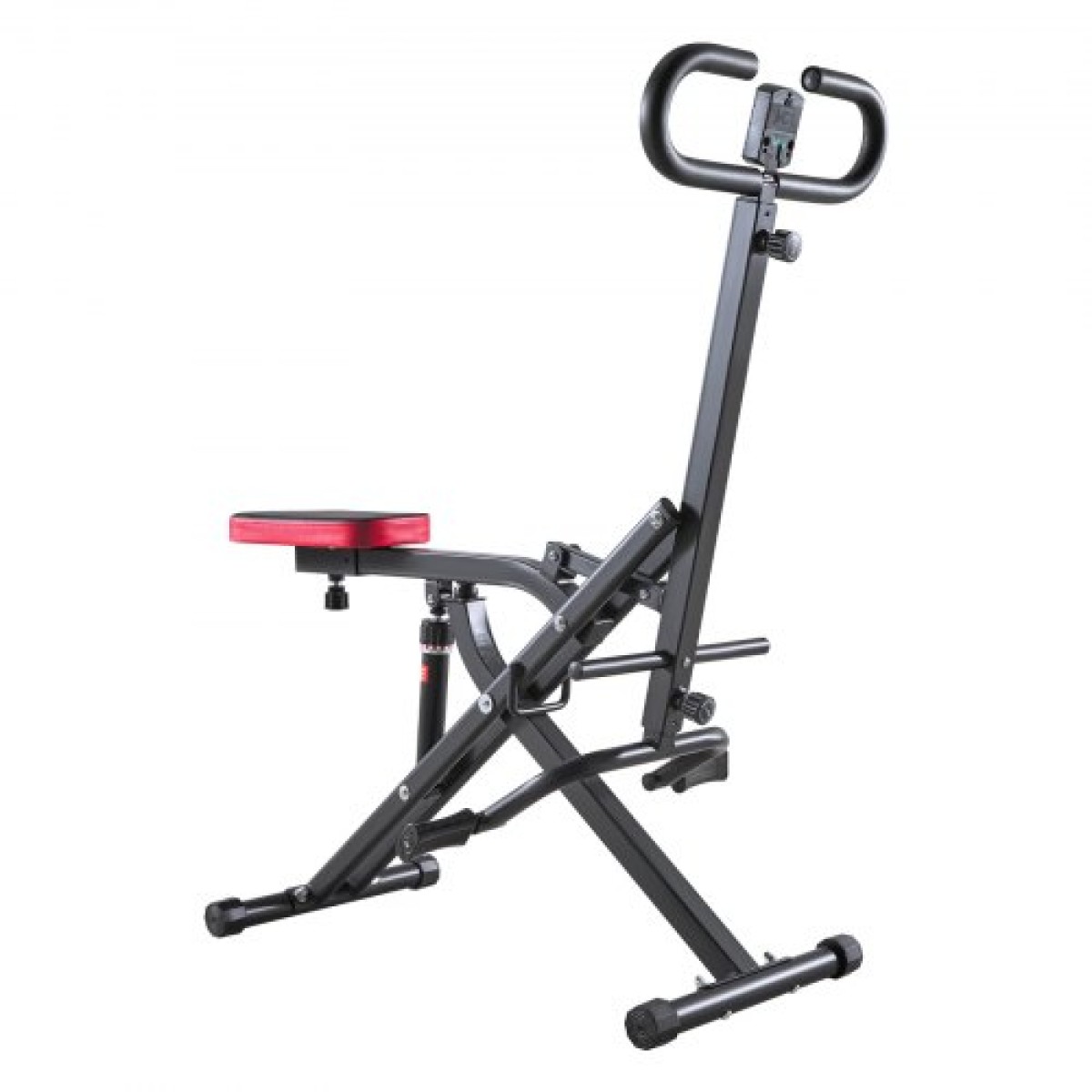 VEVOR Squat Machine, Deep Squat Rowing Machine για το σπίτι, Εύκολη εγκατάσταση και αναδιπλούμενος εξοπλισμός γυμναστικής, Glute Trainer Machine με ρυθμιζόμενη αντίσταση 12 Gear, Glutes & Leg Home Workout Machine, Μαύρο