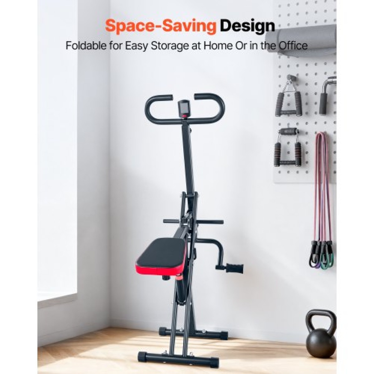 VEVOR Squat Machine, Deep Squat Rowing Machine για το σπίτι, Εύκολη εγκατάσταση και αναδιπλούμενος εξοπλισμός γυμναστικής, Glute Trainer Machine με ρυθμιζόμενη αντίσταση 12 Gear, Glutes & Leg Home Workout Machine, Μαύρο