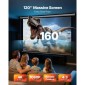 VEVOR Motorized Projector Screen, 3048 mm 4:3 1080 HD Electric Projector Screen, Wall Mounted Projection Dispaly Projector with Remote Control, Automatic Screen Movie for Family Home Office Theatre
