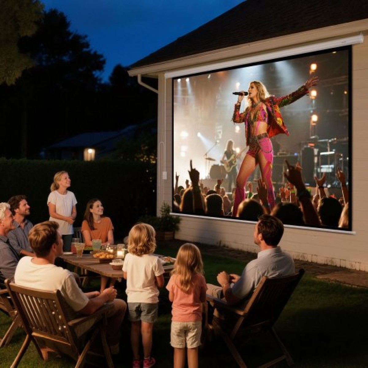 VEVOR Motorized Projector Screen, 3048 mm 4:3 1080 HD Electric Projector Screen, Wall Mounted Projection Dispaly Projector with Remote Control, Automatic Screen Movie for Family Home Office Theatre
