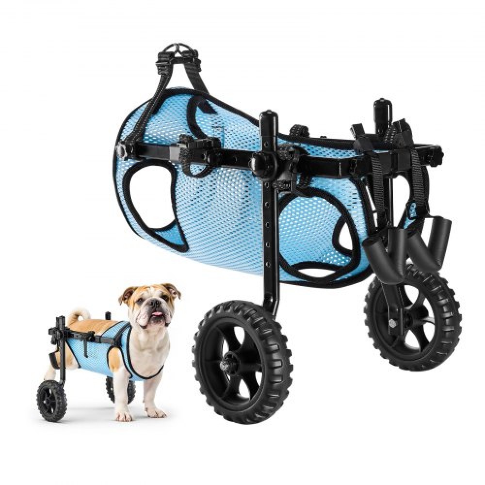 VEVOR Dog Wheelchair for Back Legs, Adjustable 2 Wheels Pet Wheelchair, Lightweight  Dog Cart with Shock-Absorbing Wheels, Mobility Support Wheel Chair for Disabled Injured Dogs up to 15kg, Medium