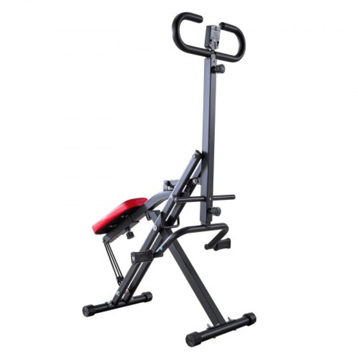 VEVOR Squat Machine, Deep Squat Rowing Machine για το σπίτι, Εύκολη ρύθμιση και αναδιπλούμενος εξοπλισμός γυμναστικής, Glute Trainer Machine με 3 ταινίες υψηλής αντοχής, Glutes & Leg Machine Workout Home, Μαύρο