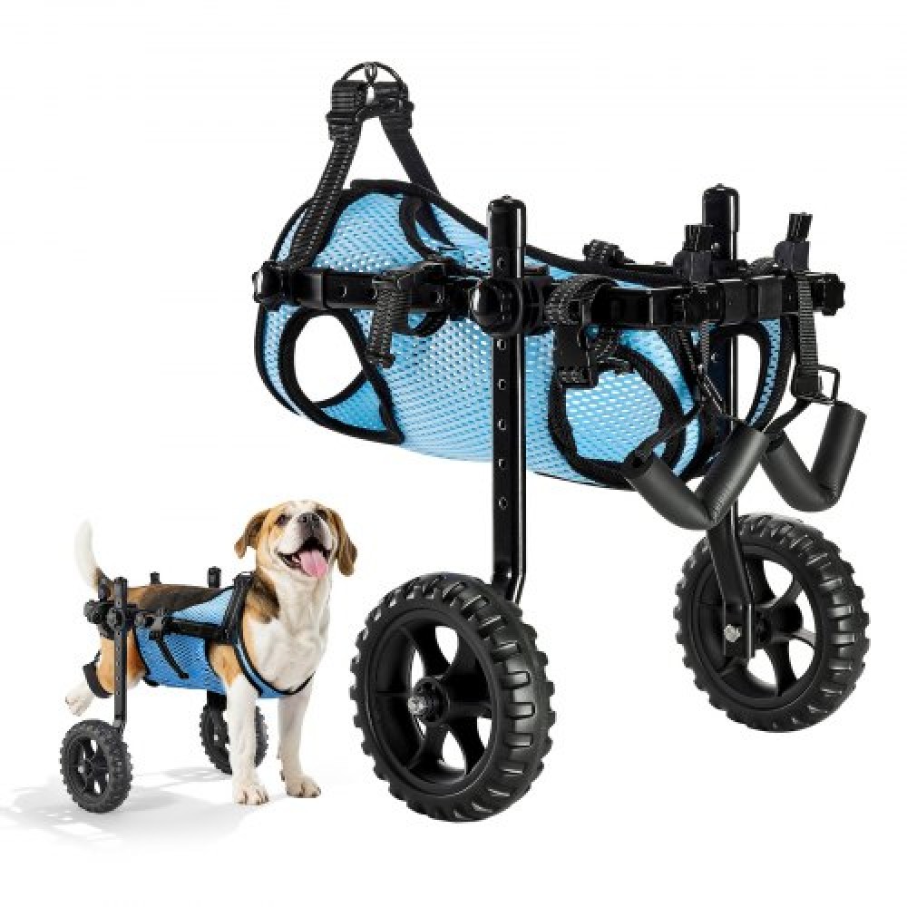 VEVOR Dog Wheelchair for Back Legs, Adjustable 2 Wheels Pet Wheelchair, Lightweight  Dog Cart with Shock-Absorbing Wheels, Mobility Support Wheel Chair for Disabled Injured Dogs up to 10kg, Small