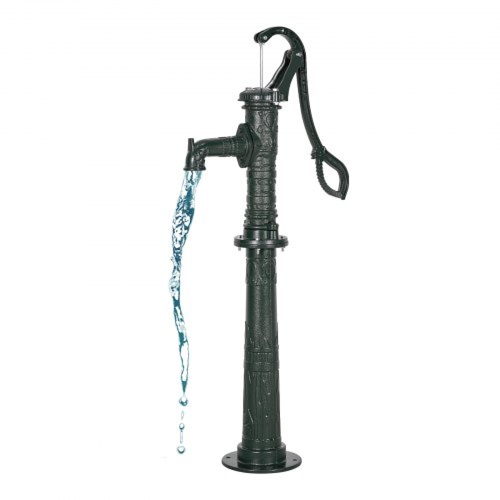 Αντλία VEVOR Well Hand Pitcher Pump, Max Lift 20 ft, Χειροκίνητη Αντλία Νερού από Αντίκες Χυτοσίδηρο με Βάση Ανύψωσης, NPT 1-1/4 σε σύνδεση, Εύκολη εγκατάσταση, για εξωτερικό κήπο, λίμνη, αυλή, αγρόκτημα, πράσινο