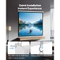 VEVOR Manual Projector Screen, 3048 mm 1:1 4K 1080 HD Retractable Pull Down Screen Projector, Wall Mounted Movie Projection with Pull Rope, Portable Display Projetoin for Family Home Office Theatre