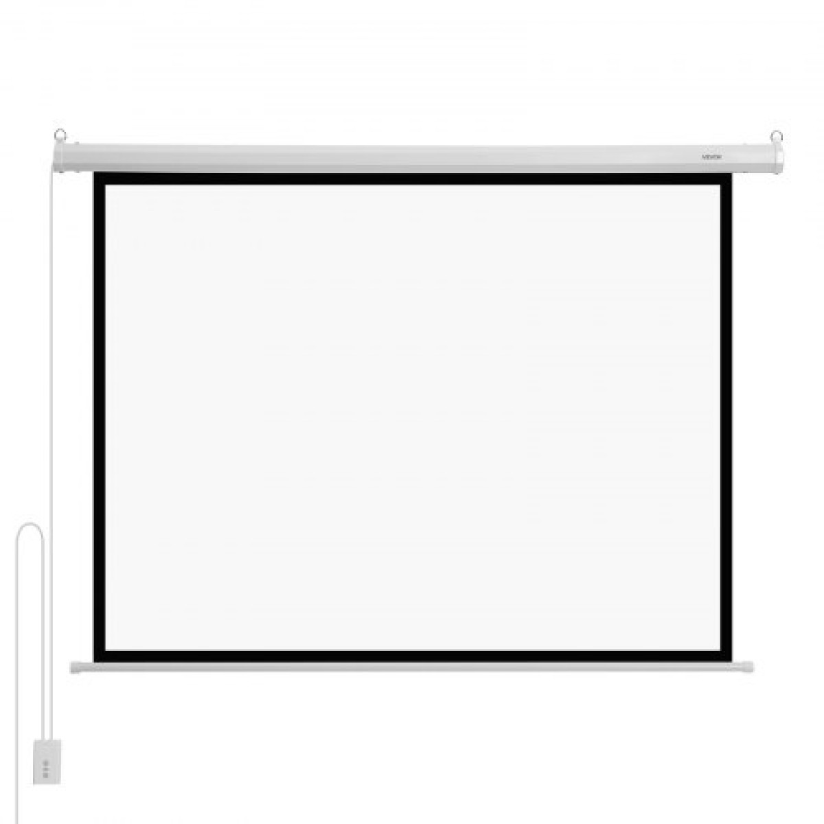 VEVOR Motorized Projector Screen, 1829 mm 4:3 1080 HD Electric Projection Screen, Wall Mounted Projection Dispaly Projector with Remote Control, Automatic Screen Movie for Family Home Office Theatre