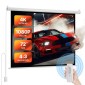 VEVOR Motorized Projector Screen, 1829 mm 4:3 1080 HD Electric Projection Screen, Wall Mounted Projection Dispaly Projector with Remote Control, Automatic Screen Movie for Family Home Office Theatre