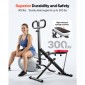 VEVOR Squat Machine, Deep Squat Rowing Machine για το σπίτι, Εύκολη ρύθμιση & αναδιπλούμενος εξοπλισμός γυμναστικής, Glute Trainer Machine με 2 ζώνες υψηλής αντοχής, Glutes & Leg Machine Workout Home, Μαύρο