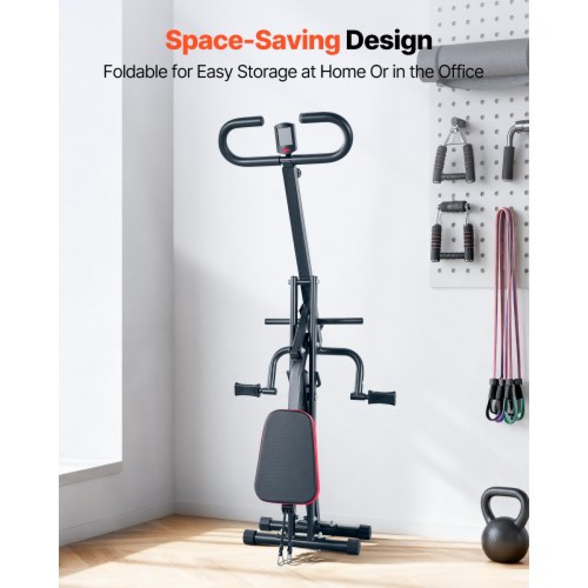 VEVOR Squat Machine, Deep Squat Rowing Machine για το σπίτι, Εύκολη ρύθμιση & αναδιπλούμενος εξοπλισμός γυμναστικής, Glute Trainer Machine με 2 ζώνες υψηλής αντοχής, Glutes & Leg Machine Workout Home, Μαύρο