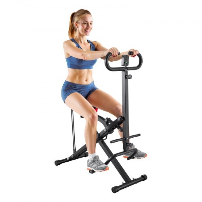 VEVOR Squat Machine, Deep Squat Rowing Machine για το σπίτι, Εύκολη ρύθμιση & αναδιπλούμενος εξοπλισμός γυμναστικής, Glute Trainer Machine με 2 ζώνες υψηλής αντοχής, Glutes & Leg Machine Workout Home, Μαύρο