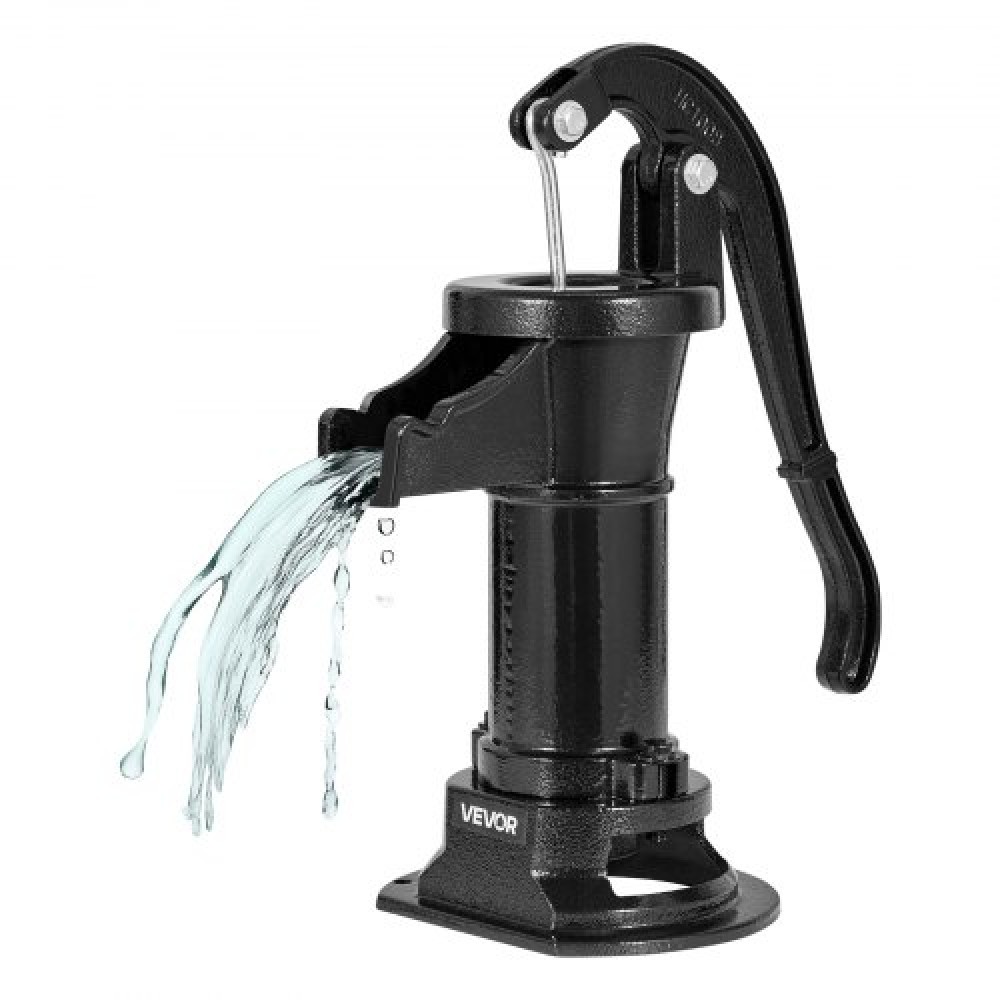 Αντλία VEVOR Well Hand Pitcher Pump, Maximum Lift 25 ft, Χειροκίνητη Αντλία Νερού από Αντίκες Χυτοσίδηρο, NPT 1-1/4 σε σύνδεση, Εύκολη εγκατάσταση, ντεμοντέ για υπαίθριο κήπο, λίμνη, πίσω αυλή, αγρόκτημα, μαύρο