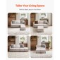 VEVOR Modular Sectional Καναπές, 3θέσιος Modular Καναπές με Κρυφό Αποθηκευτικό Καναπέ, Cloud Sectional Καναπές με Ottoman & High Rebound Sponge, Μασίφ ξύλινο πλαίσιο με επένδυση Καναπές για σαλόνι, υπνοδωμάτιο, μπεζ
