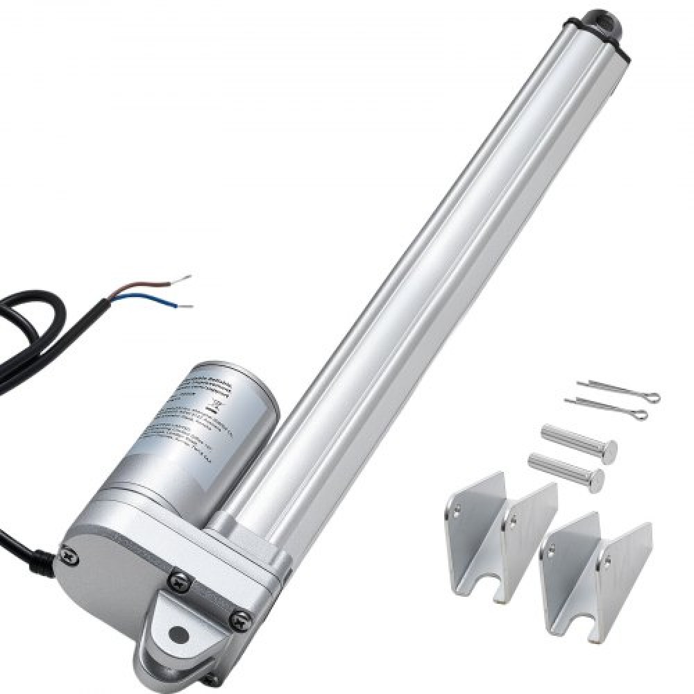 VEVOR 12V Linear Actuator, 304,8mm Stroke IP65 Waterproof Linear Actuator, 3000N 5mm/s Motion Actuators με βάση στήριξης για ηλιακούς ιχνηλάτες, βιομηχανικά μηχανήματα, ανοιχτήρι πόρτας