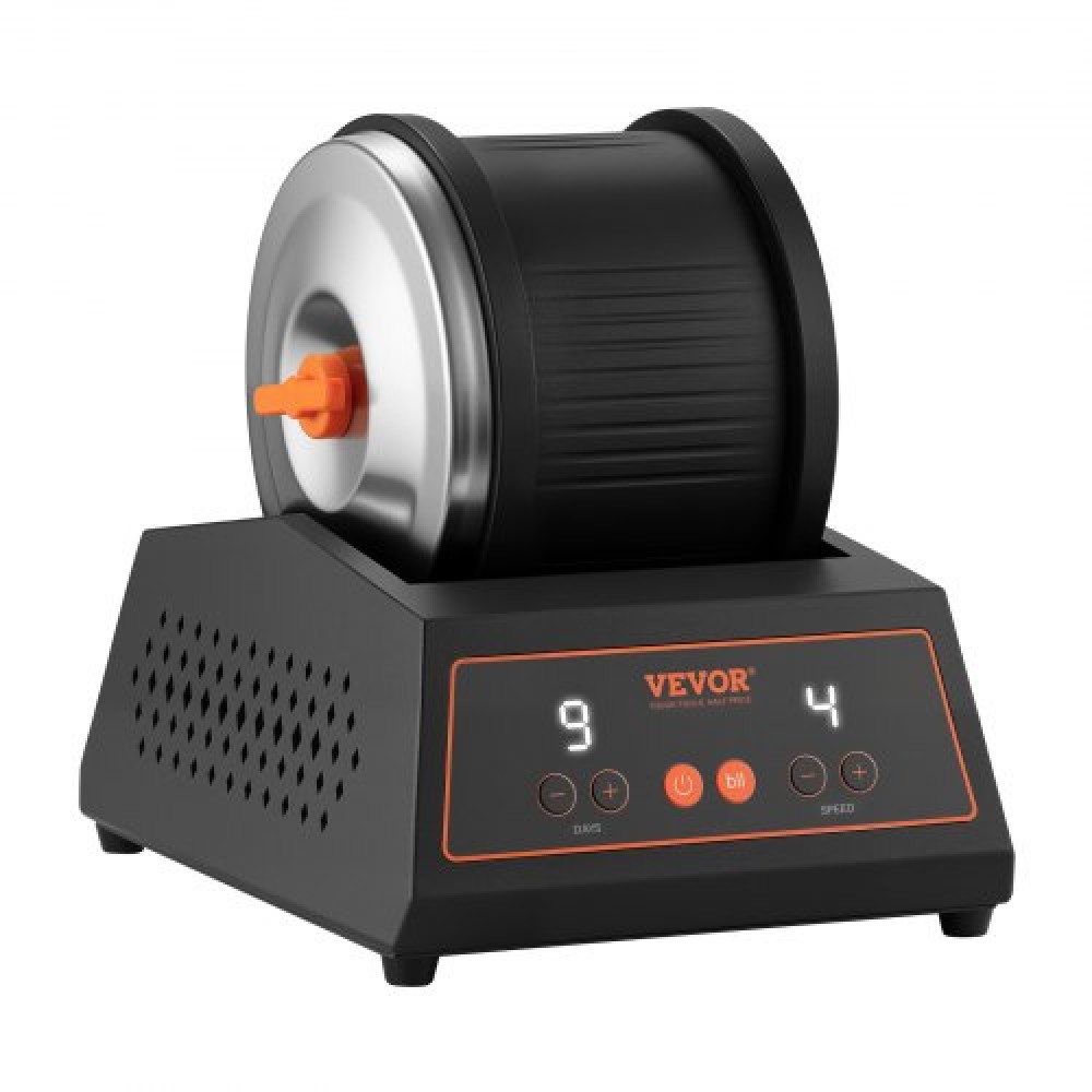 Σετ VEVOR Rock Tumbler Kit, Rock Polishing Kit, 4 Speed ​​Settings 9-day Polishing Timer Stone Polishing Kit, Στιλβωτής βράχου χωρίς ζώνη με προσαρμογέα & προστασία υπερφόρτωσης, Στιλβωτή βράχου για ενήλικες παιδιά