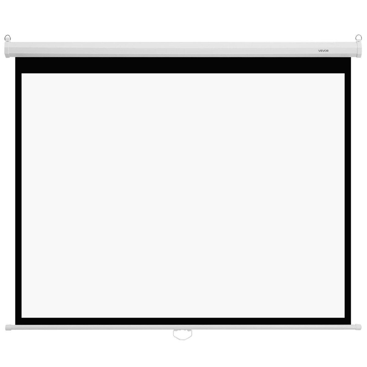VEVOR Manual Projector Screen, 1829 mm 4:3 4K 1080 HD Retractable Pull Down Screen Projector, Wall Mounted Movie Projection with Pull Rope, Portable Display Projetoin for Family Home Office Theatre