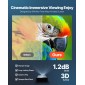 VEVOR Manual Projector Screen, 1829 mm 4:3 4K 1080 HD Retractable Pull Down Screen Projector, Wall Mounted Movie Projection with Pull Rope, Portable Display Projetoin for Family Home Office Theatre