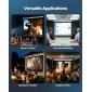 VEVOR Manual Projector Screen, 1829 mm 4:3 4K 1080 HD Retractable Pull Down Screen Projector, Wall Mounted Movie Projection with Pull Rope, Portable Display Projetoin for Family Home Office Theatre