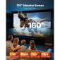 Οθόνη VEVOR Projector Screen 3048 mm 16:9 4K 1080 HD Projection Screen, Wall Mounted Projection Dispaly Projector με 8 άγκιστρα και ταινίες διπλής όψης, φορητός καμβάς Moive για Family Home Office Theatre