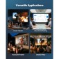 Οθόνη VEVOR Projector Screen 3048 mm 16:9 4K 1080 HD Projection Screen, Wall Mounted Projection Dispaly Projector με 8 άγκιστρα και ταινίες διπλής όψης, φορητός καμβάς Moive για Family Home Office Theatre