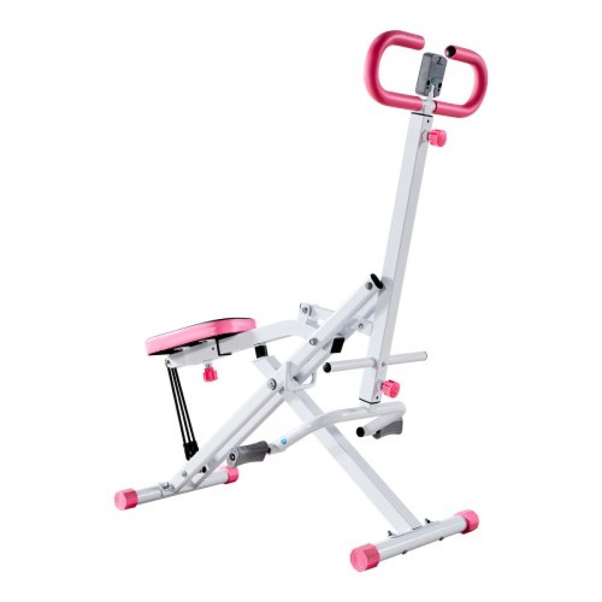 VEVOR Squat Machine, Deep Squat Rowing Machine για το σπίτι, Εύκολη ρύθμιση & αναδιπλούμενος εξοπλισμός γυμναστικής, Glute Trainer Machine με 3 ταινίες υψηλής αντοχής, Glutes & Leg Home Workout Machine, Λευκό