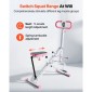 VEVOR Squat Machine, Deep Squat Rowing Machine για το σπίτι, Εύκολη ρύθμιση & αναδιπλούμενος εξοπλισμός γυμναστικής, Glute Trainer Machine με 3 ταινίες υψηλής αντοχής, Glutes & Leg Home Workout Machine, Λευκό