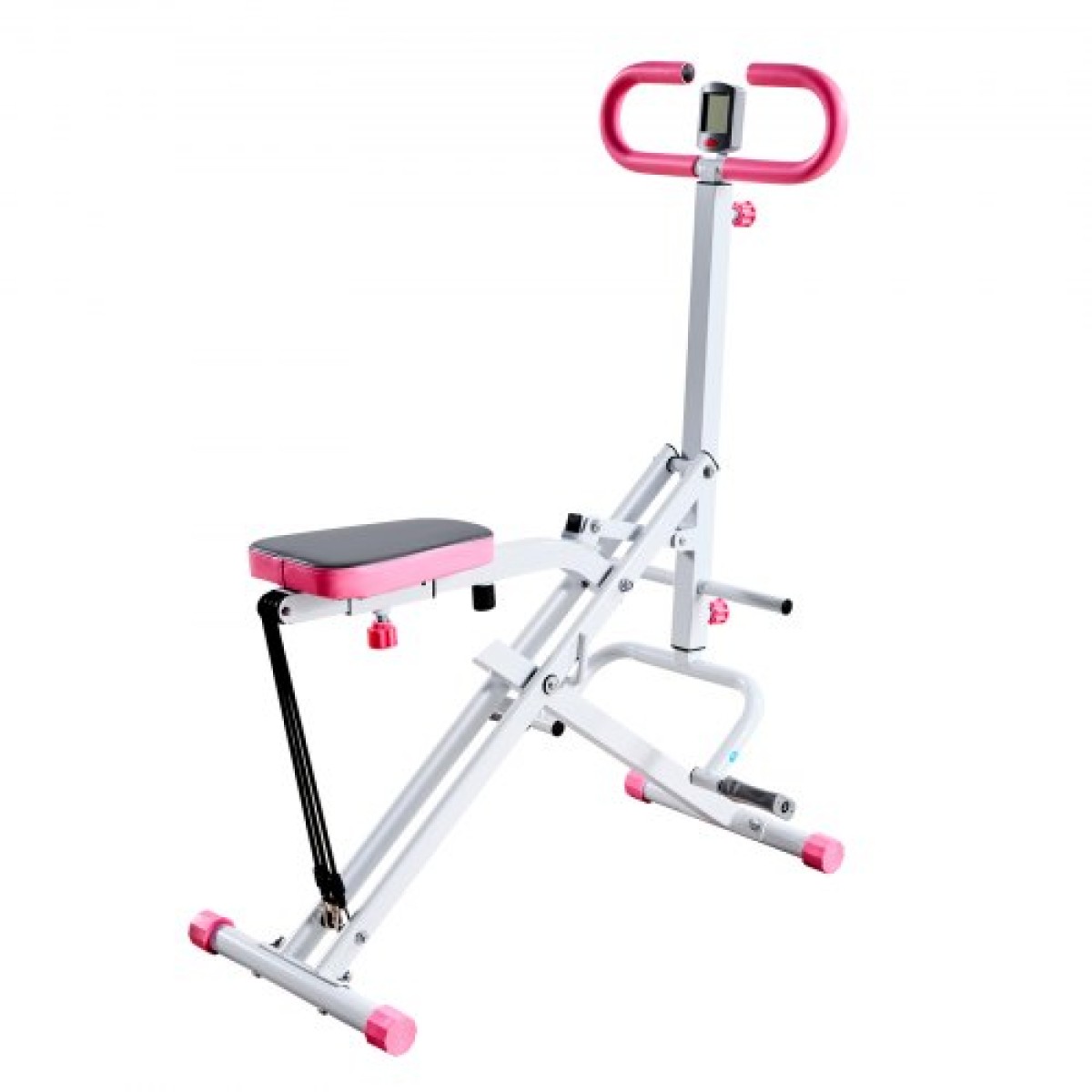 VEVOR Squat Machine, Deep Squat Rowing Machine για το σπίτι, Εύκολη ρύθμιση & αναδιπλούμενος εξοπλισμός γυμναστικής, Glute Trainer Machine με 3 ταινίες υψηλής αντοχής, Glutes & Leg Home Workout Machine, Λευκό